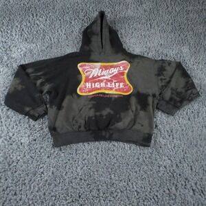 A*sholes Live Forever Hoodie Mens Medium Black High Life Beer Graphic Sweatshirt